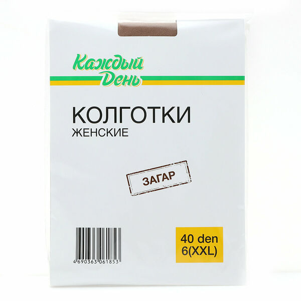 Колготки Каждый день 40 загар, размер 6
