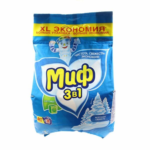 Стиральный порошок Миф 3 в 1 автомат Морозная свежесть