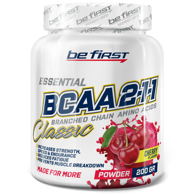 Би Фёрст (Be First) БЦАА Классический (BCAA Classic) 2:1:1 порошок вишня 200 г