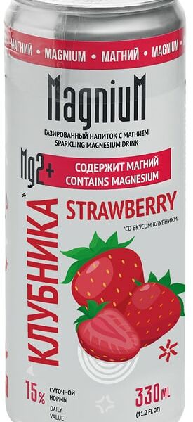 Напиток MagniuM Функциональный Клубника 330мл
