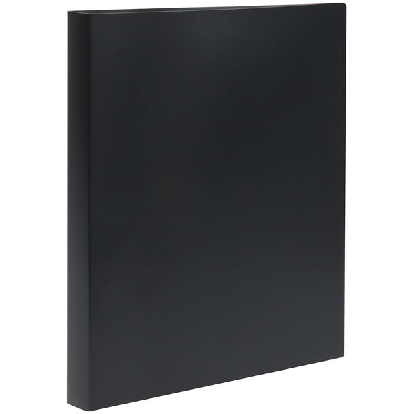 Папка на 2 кольцах СТАММ А4, 25мм, 500мкм, черная ММ-32172