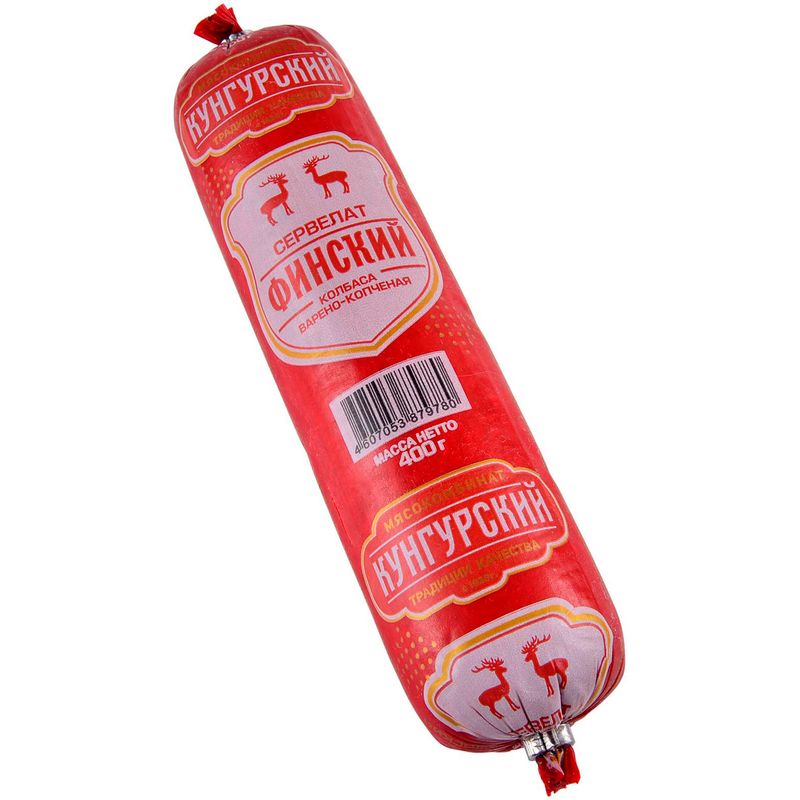 

Колбаса Кунгурский мясокомбинат Сервелат Финский варёно-копчёный 400 г
