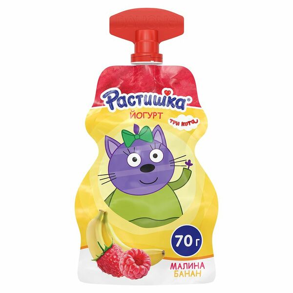 Йогурт Растишка Малина-банан 2,6%