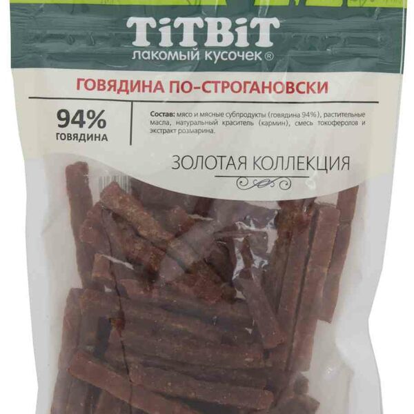 Лакомство для собак Titbit Золотая коллекция Говядина по-строгановски