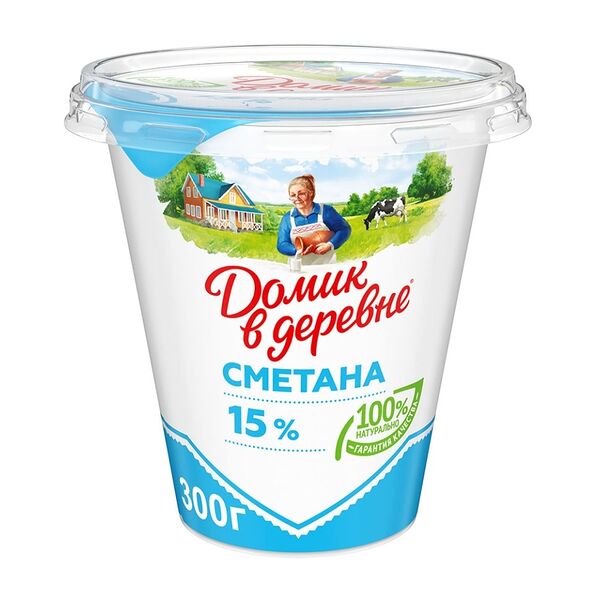 Сметана Домик в деревне 15%