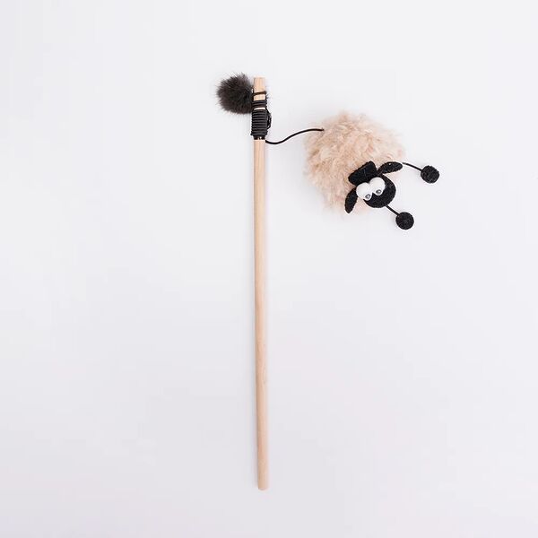 Игрушка-дразнилка для кошек Барашек, 5x5x5 см