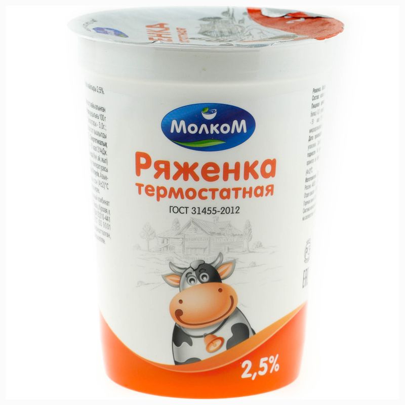 

Ряженка МолкоМ термостатная 2.5% 450 мл