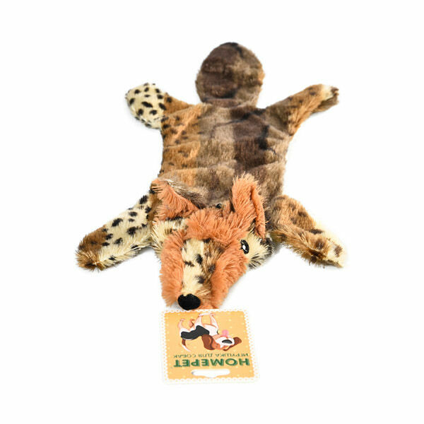 HOMEPET Игрушка для собак Волк с пищалкой и шуршащим эффектом плюш 60х22,5см