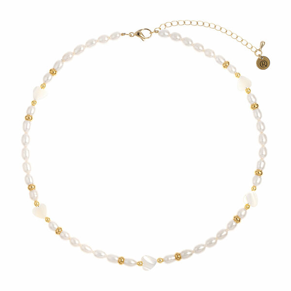 RONDA S/S 23 279N Колье, жемчуг речной, перламутр, р.40-45