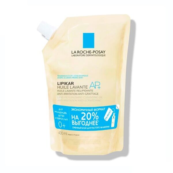 La Roche-Posay Lipikar Cleansing Oil AP+ Масло для ванной и душа рефил 400 мл