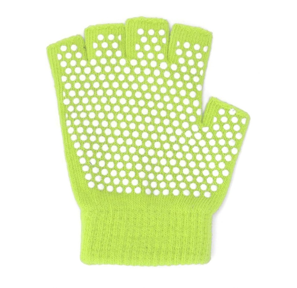 

Перчатки противоскользящие Bradex для занятий йогой салатовые Китай