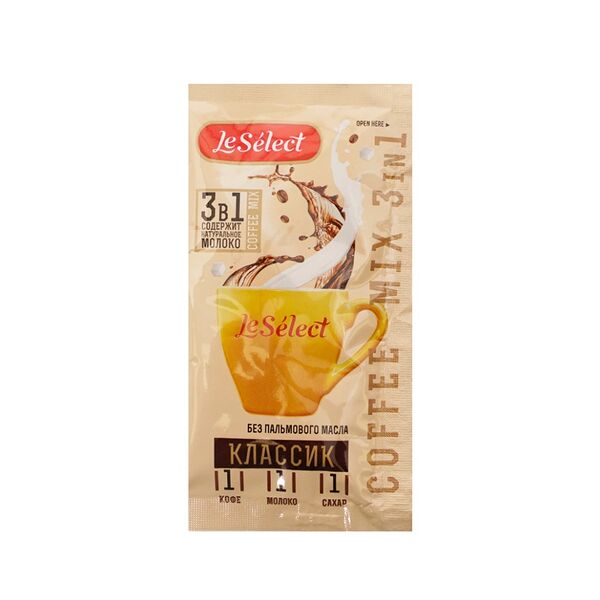 Напиток кофейный растворимый 3 в 1 Le Select Классик