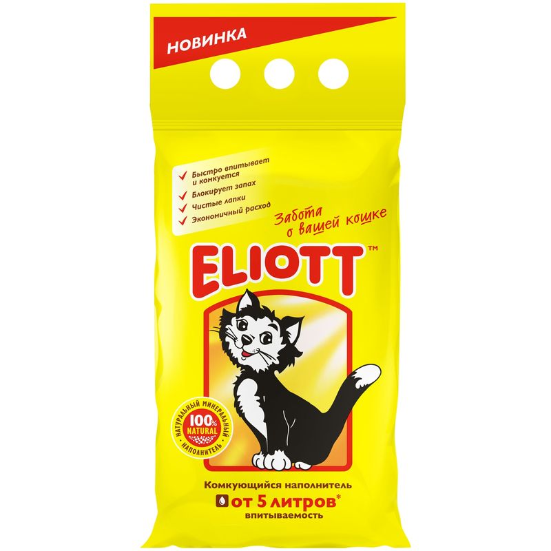 

Наполнитель для кошачьего туалета Eliott комкующийся минеральный