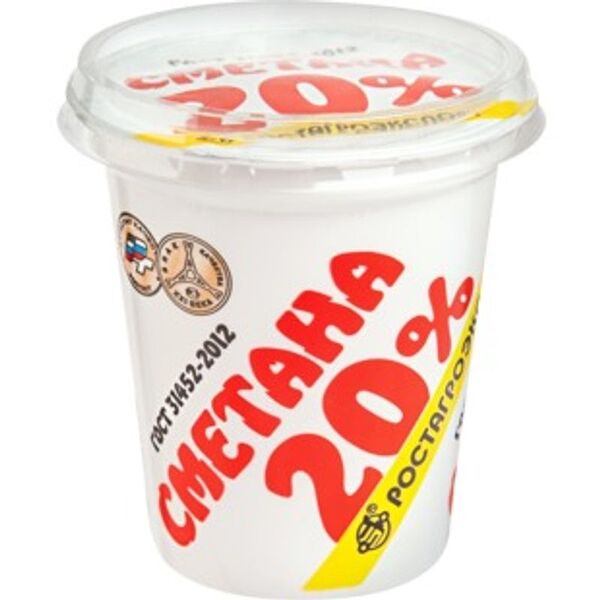 Сметана Ростагроэкспорт 20%, 320г