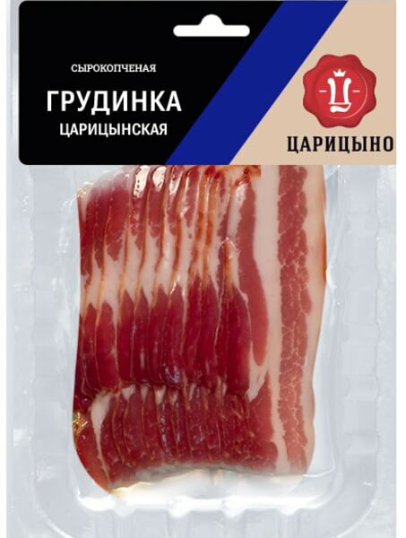 Грудинка Царицыно сырокопченая нарезка 150г