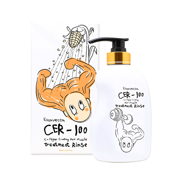 Бальзам для волос питающий Elizavecсa CER-100 Collagen Coating Hair Muscle Treatment Rinse 500 мл