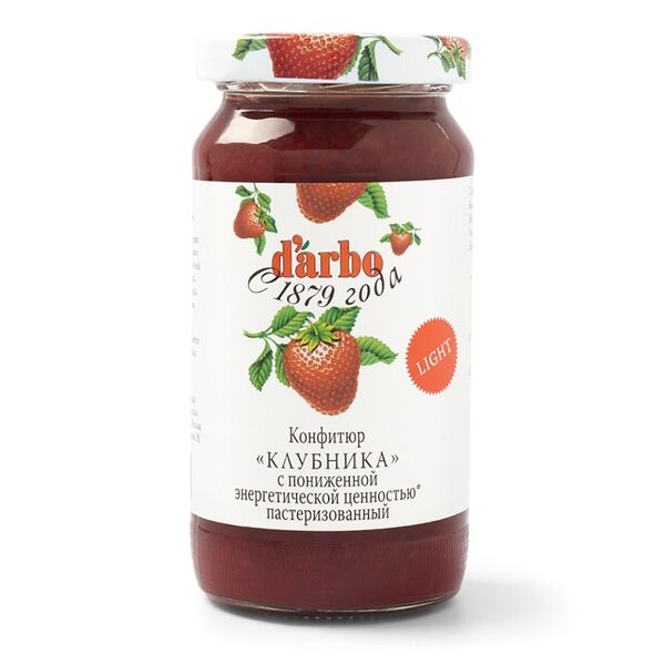 Конфитюр d'arbo Клубника низкокалорийный 220 г
