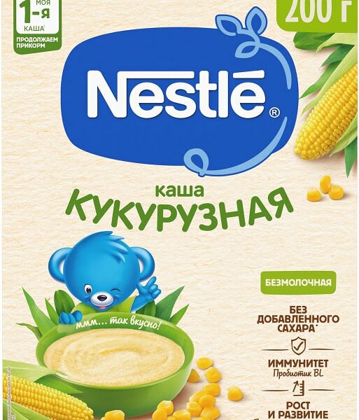 Каша Nestle Кукурузная безмолочная 200г