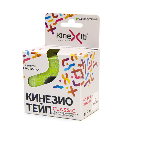 Kinesio-Tape Kinexib Classic 5 м х 5 см лаймовый