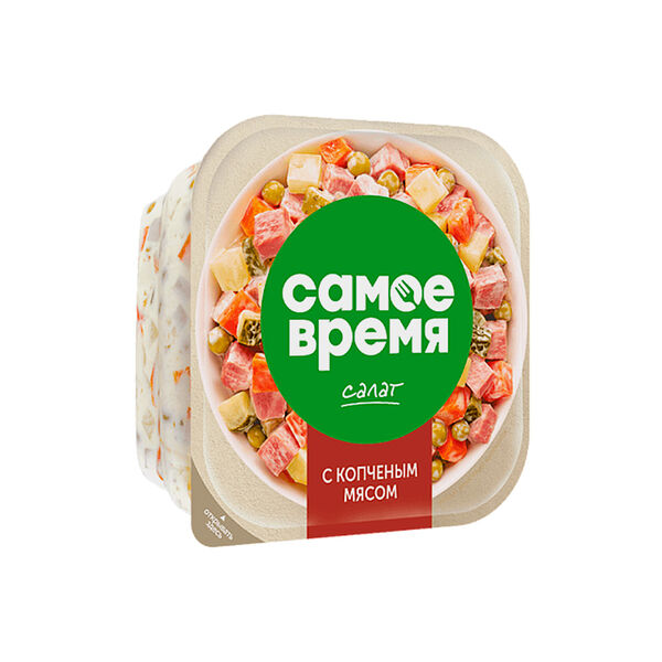 Салат с копчен. мясом вес 250г Санта Импэкс