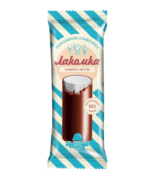 Мороженое ЛАКОМКА во взбитой какаосодержащей глазури вес 70г Лакомка