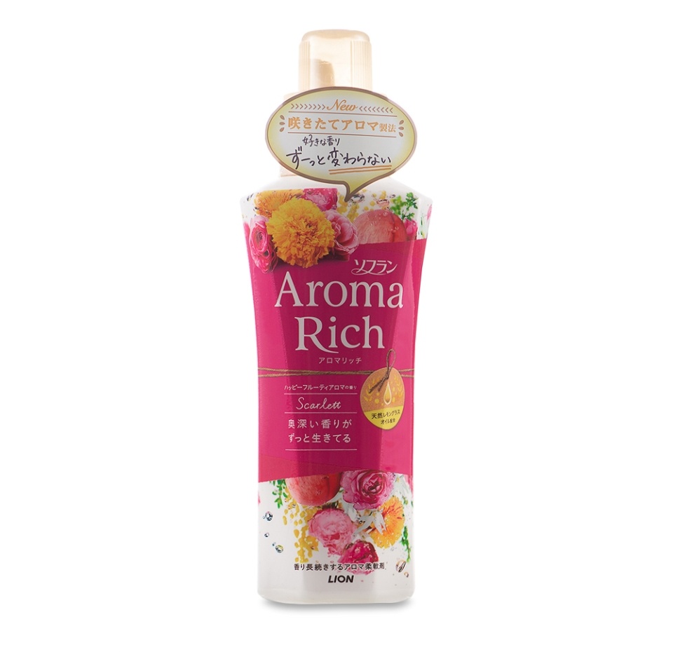 

Кондиционер для белья Lion Soflan Aroma Rich Scarlett с натуральными ароматическими маслами 520 мл