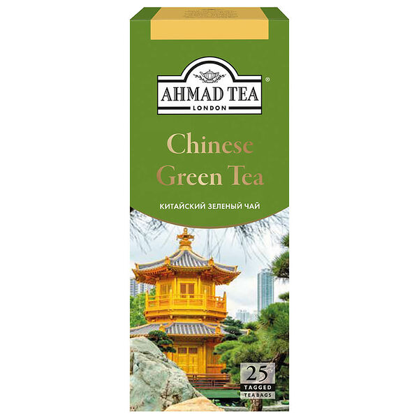 Чай ахмад 25 пак*1.8 г китайский зеленый с/ярл №1119
