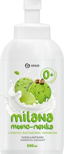 Мыло-пенка жидкое Grass Milana Сливочно-фисташковое мороженое 500мл