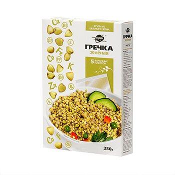 Гречка зеленая Образ жизни Алтая, 5 пакетов х 70 г
