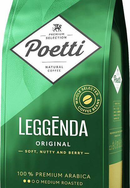 Кофе натуральный Poetti Leggenda Original жареный молотый 250г