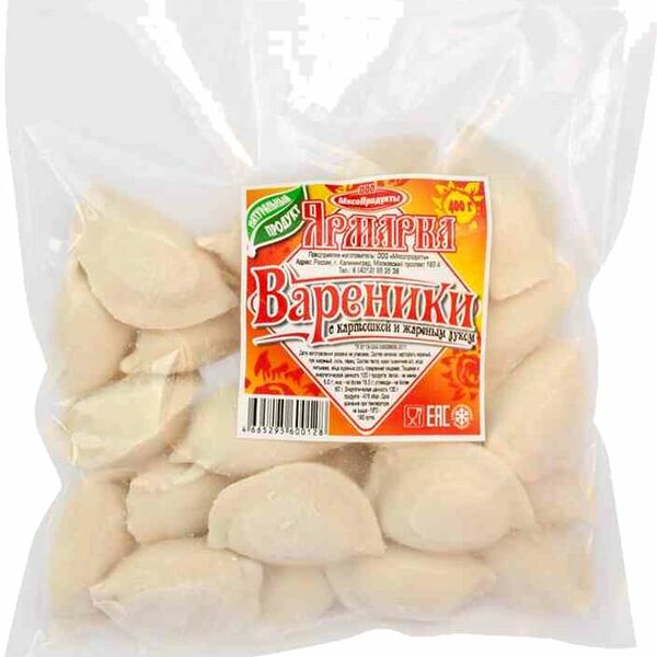 Вареники Ярмарка с картофелем и жареным луком замороженные 400г