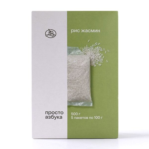 Рис жасмин, «Просто Азбука», 5х100 г, в пакетиках, Россия