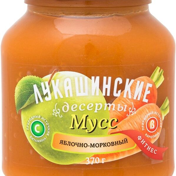 Мусс яблочно-морковный Лукашинские десерты