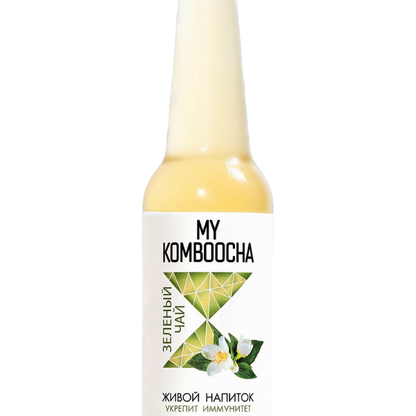 Напиток газированный Зелёный чай безалкогольный ТМ My komboocha (Май комбоча)