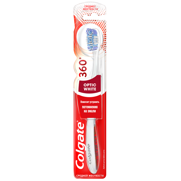 Зубная щетка Optic White (Оптик Уайт), средней жесткости ТМ Colgate (Колгейт),в ассортименте