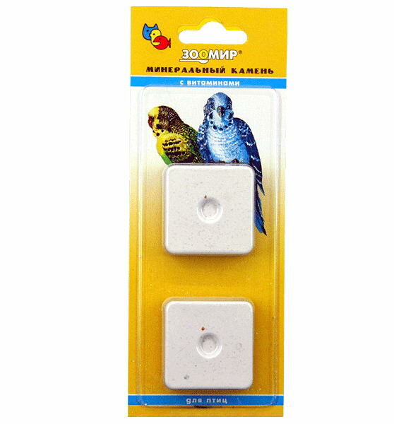 Минеральный камень Зоомир с витаминами для птиц (2*25 г.)