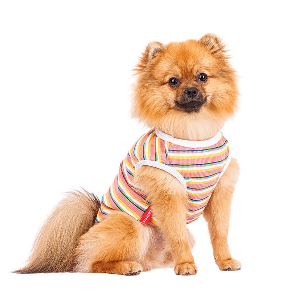 Футболка для собак M розовый (унисекс)