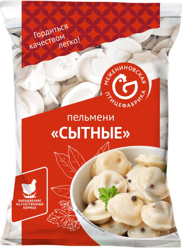 

Пельмени Межениновская ПФ Сытные из мяса цыплят 900 г