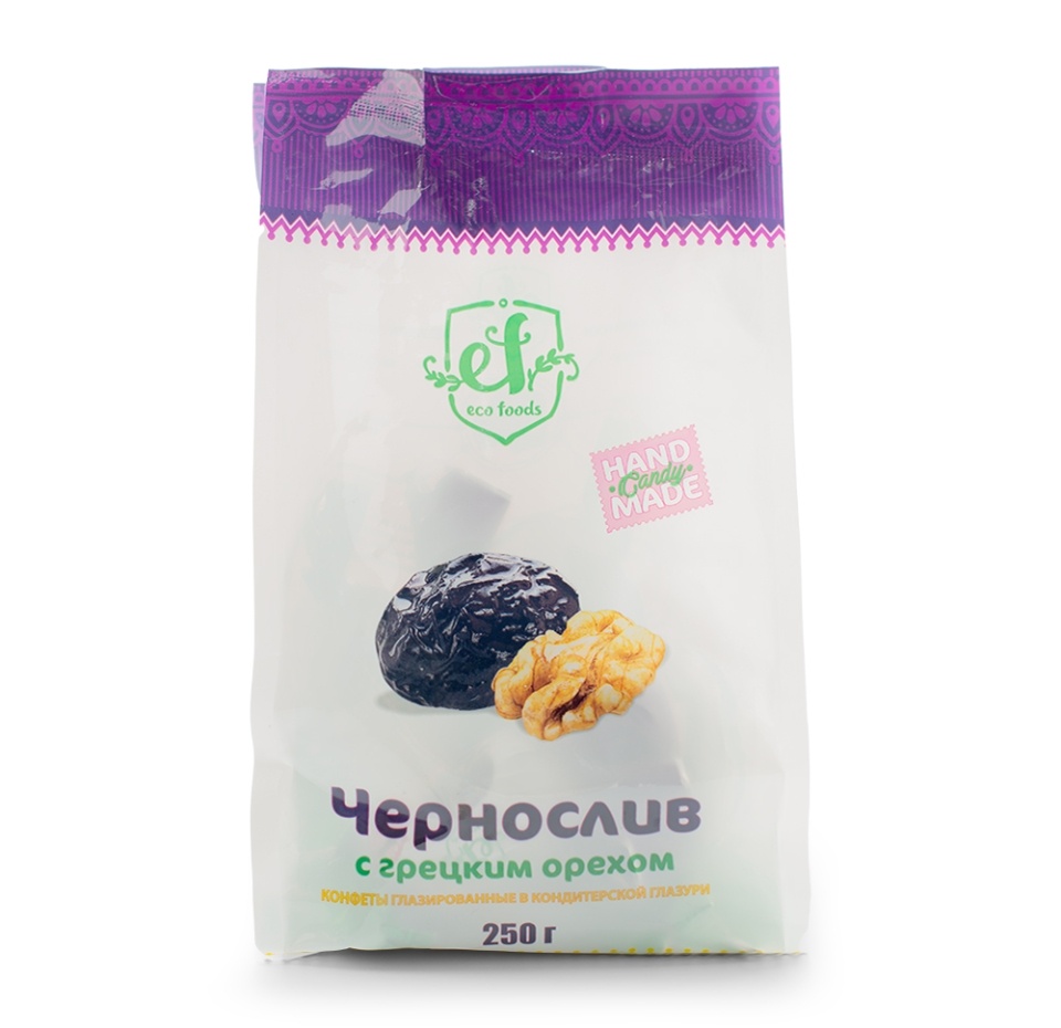 

Конфеты глазированные Эко фудс Чернослив с грецким орехом 250г, Россия