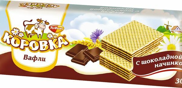 Вафли Коровка Рот Фронт с шоколадной начинкой