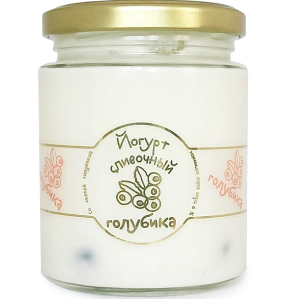 Йогурт сливочный Молочная Здравница Голубика 6%