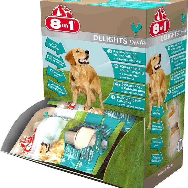 8in1 Dental Delights XS косточки с куриным мясом для мелких собак с минералами