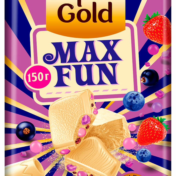 Шоколад белый Alpen Gold Max Fun ягоды на снегу, 150 г