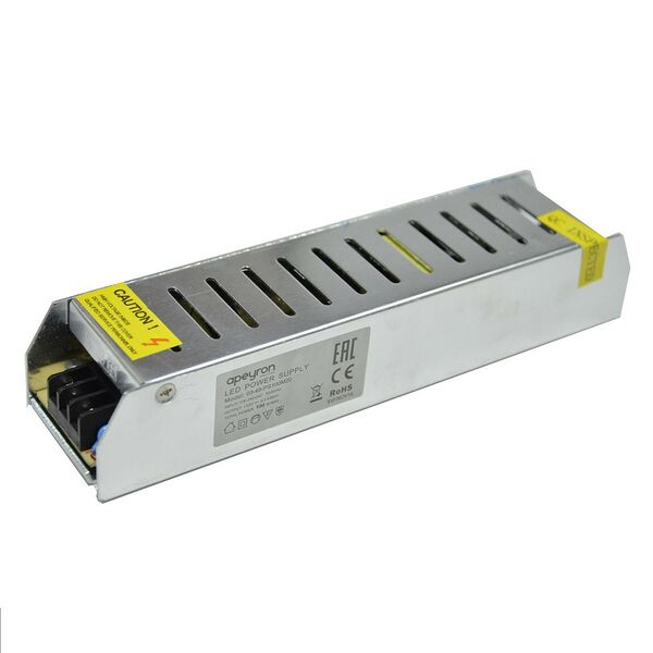 Блок питания, слим-металл, 12В, 100Вт, IP20, 8,3А, 18,5х4х3,2см