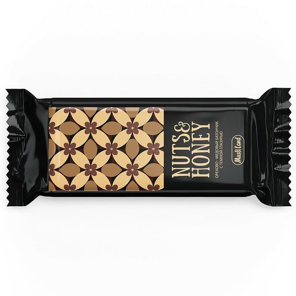 Батончик орехово-медовый «NUTS&HONEY» с тем.глазурью, 45 гр