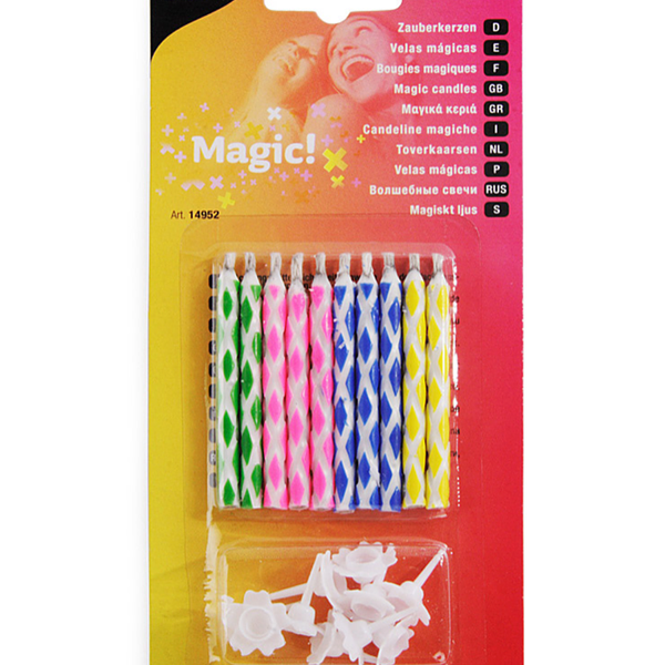 Свеча для торта Riethmueller Magic незадуваемая, 10 шт.