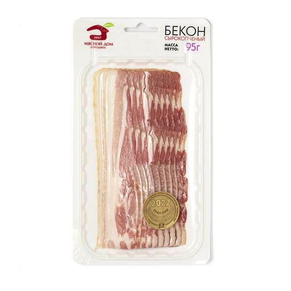 Бекон свиной Мясной дом Бородина сырокопченый