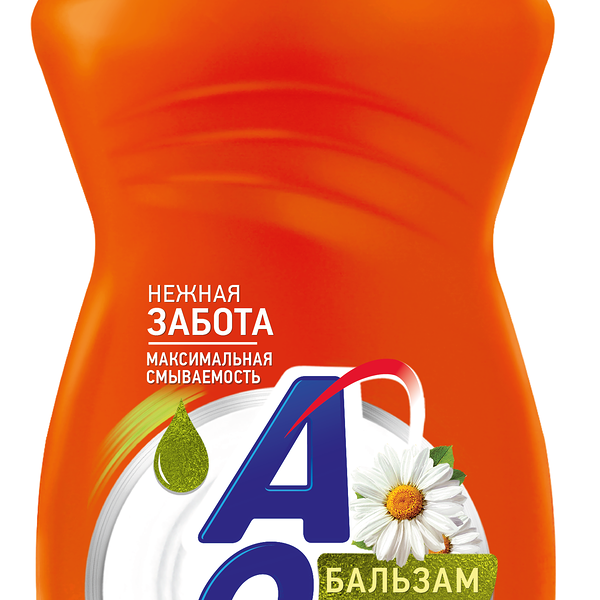 Средство для мытья посуды Aos бальзам ромашка и витамин Е, 450мл