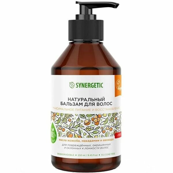 Бальзам Synergetic для волос Максимальное Питание и Восстановление, 250мл