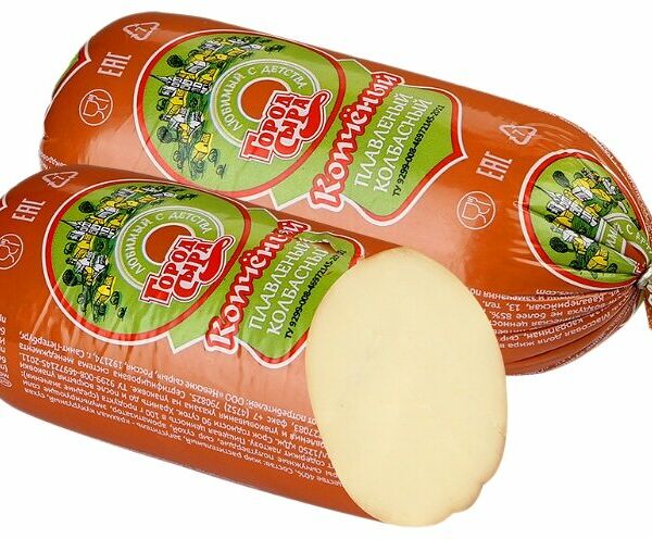 Сырный продукт плавленый колбасный копчёный Город сыра 40%